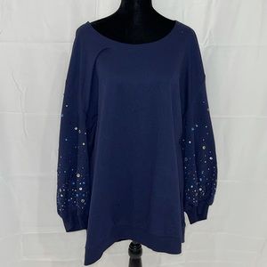 Roaman’s blinged sleeve top size 18/20